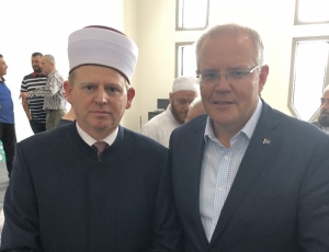 Muftija Bekrić u susretu s predsjednikom vlade Australije S. Morrisonom 