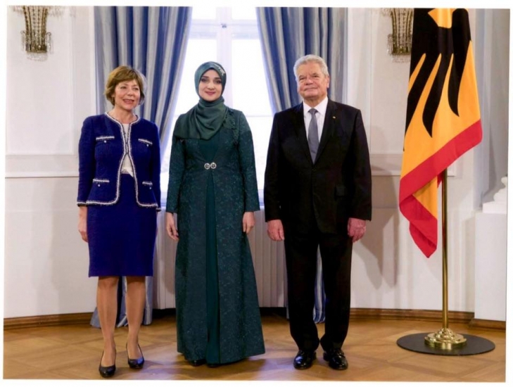 Hafiza Adela Kazija na prijemu kod Predsjednika SR Njemačke g. Joachima Gauck