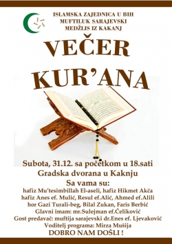 Kakanj: Večeras tradicionalna Večer Kur'ana