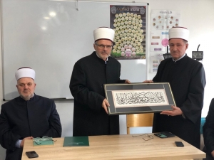 Čakalović (lijevo), muftija Ljevaković i ef. Hadžić