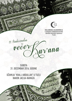 Večeras jedanaesta Večer Kur'ana Medžlisa Tuzla