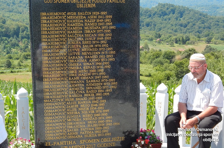 Na spomen obilježju ubijenih  35 imena iz samo dvije porodice