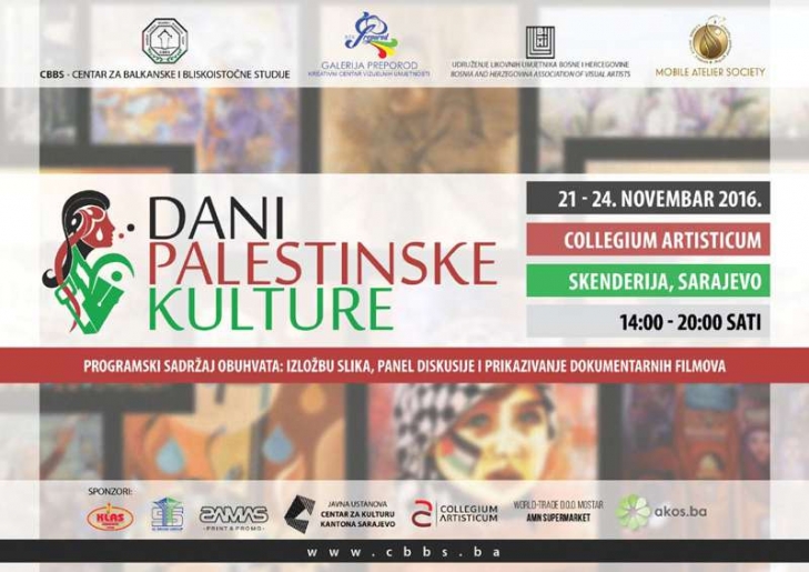 Dani palestinske kulture u BiH od 21. do 24. novembra